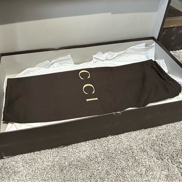 Gucci Black Leather Wedge Knee-High Boots - Picture 8 of 12